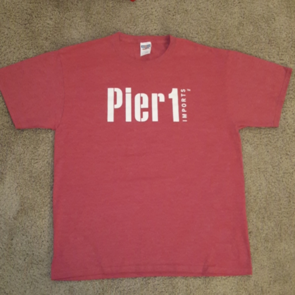 MEN'S PIER 1 IMPORTS SHIRT RED SIZE L